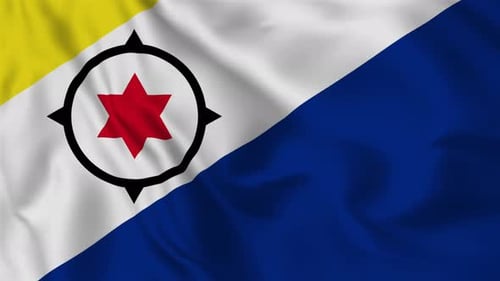 Bonaire National Flag Waving Loop for Travel and Identity Projects