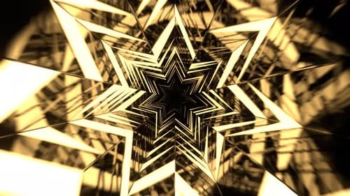 Light Yellow Acute Angled Fluorescent Abstract Corridor Background Vj Loop In 4K