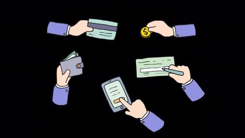 Animated Payment Methods and Financial Transactions Icons