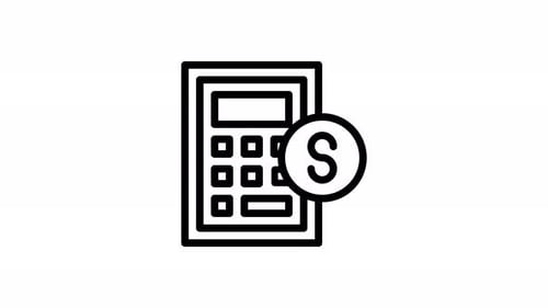 calculator line icon animation