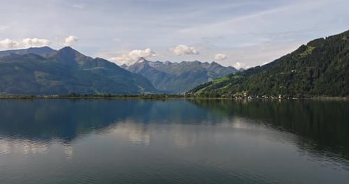 Picturesque Austrian Town By The Lake