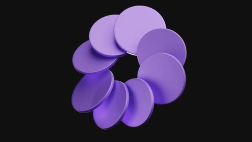 Abstract Purple Rotating Disks Seamless Loop