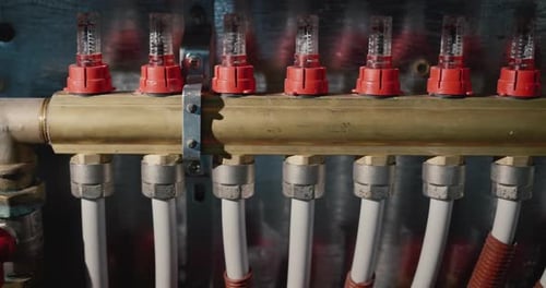 Brass Pipes and White Tubing Infrastructure