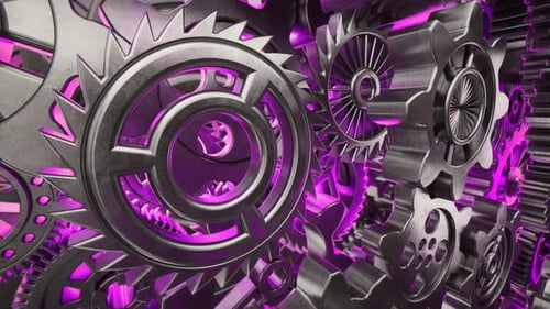 Gears 3D Mechanical Background 12