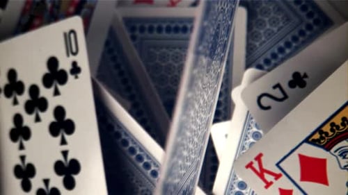 Close Up of Scattered Playing Cards