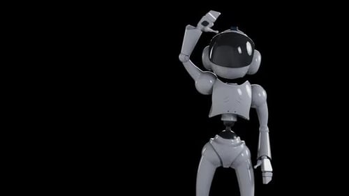 3D Robot Waving Hello Animation