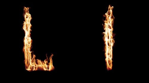 Dynamic Burning Fire Letters Alpha Element