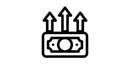 bills line icon animation