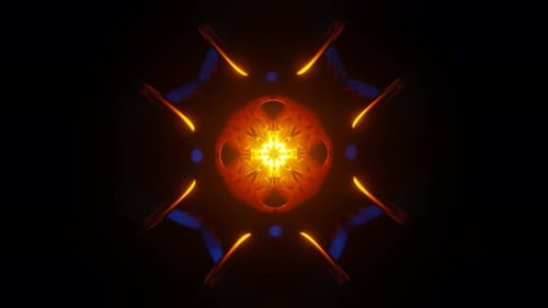 Flashing Neon Lights Create a Rhythmic Seamless VJ Loop with a Vibrant Disco Pattern