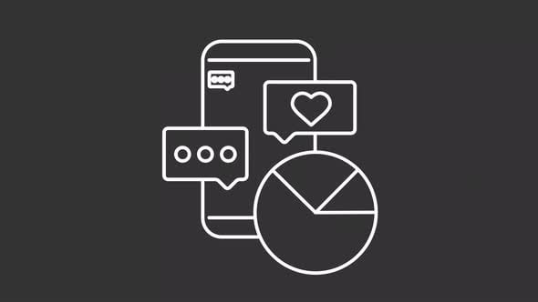Social data white line animation, Elements Motion Graphics ft. data ...