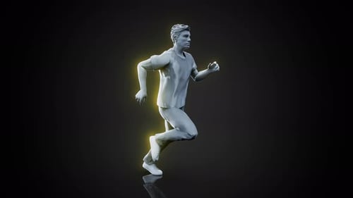 4K-Konzeptanimation der Leber eines Läufers