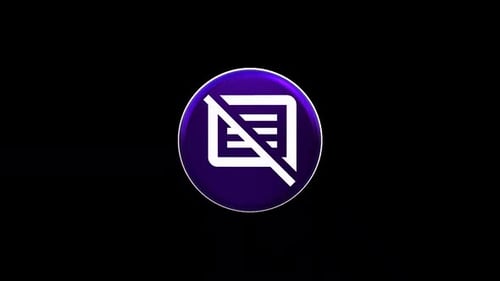 Animated 3D No Document Sign Icon Looping