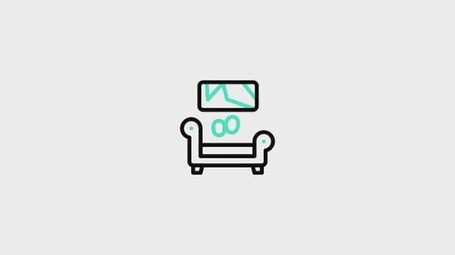 Animated Flat Line Icons Pack for Business and Technology