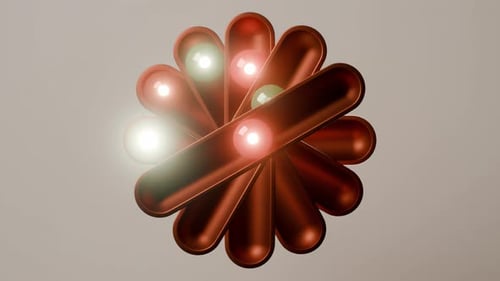 Animação de esferas satisfatórias em loop 3D