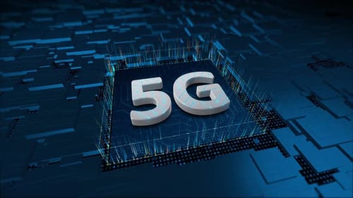 5G Technology Network Processor Data Flow Animation