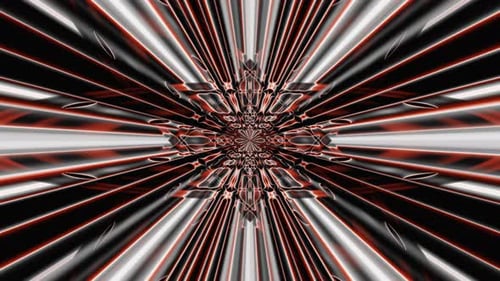 Abstract Blinking Red and Orange Neon Rays Vj Loop Animation Background