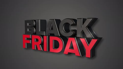 Animated 3D Text Reveal for Sales and Black Friday Promotions