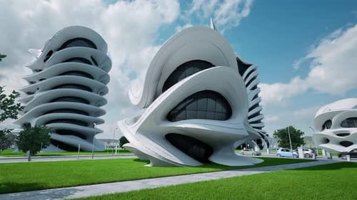 Centre d'affaires numérique Future City Skyline