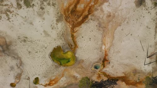 Yellowstone National Park Wyoming Above Aerial