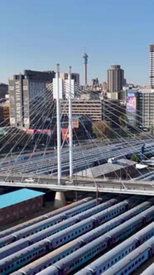 Nelson Mandela Bridge At Johannesburg In Gauteng South Africa.