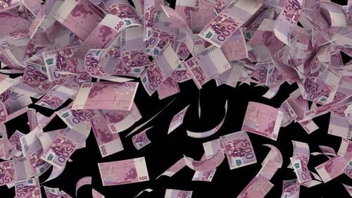 Dynamic Euro Money Transition From The Bottom To The Top Vertical Wipe