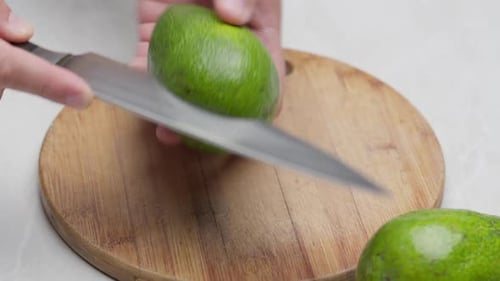 Cutting Avocado and Removing Pit