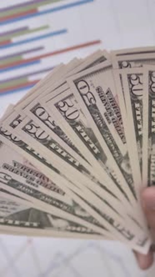 Counting Dollar, Cash, Vertical Video