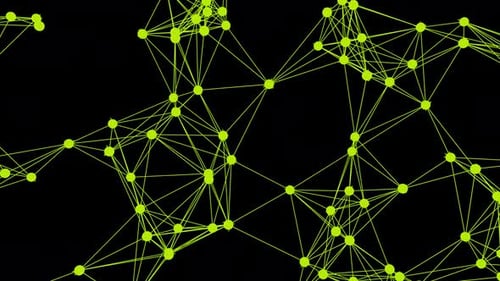 3D animation of the geometric shape of a lattice in space. Alpha Channel.