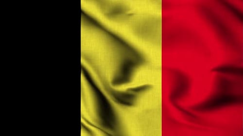Dynamic Waving Flag of Belgium Animation