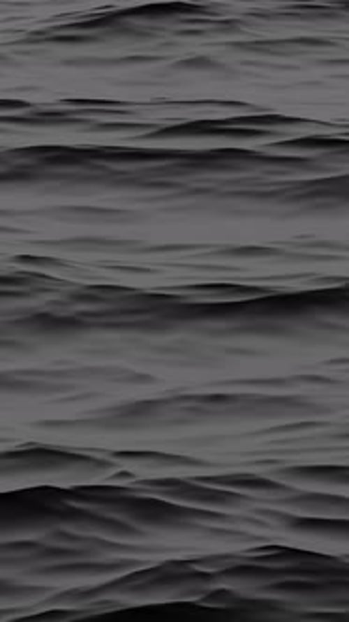 Looped Black Water Wavy Surface Animation of Wave Motion on Sea Surface Vertical Video