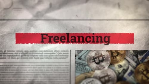 Freelancing News Headline Reveal in Retro Style