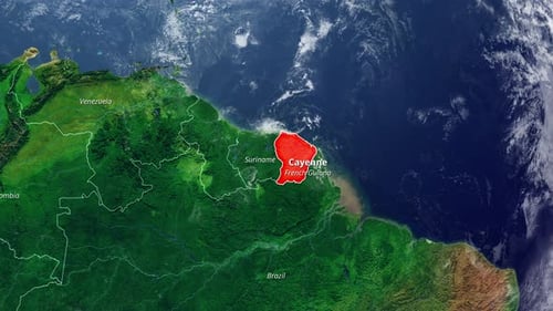 French Guyana Zoom Map 2D