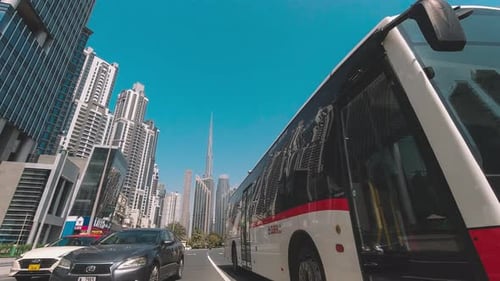 Dubai Modern Skyscraper Skyscrapers Timelapse