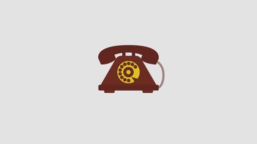 Telephone symbol icon animation video