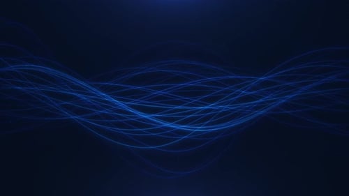 Blue fiber waves flow continuously in a seamless 4K 60FPS loop