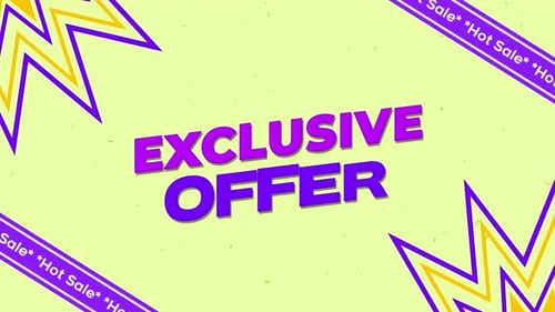 Dynamic Exclusive Offer Title Animation with Hot Sale Banners