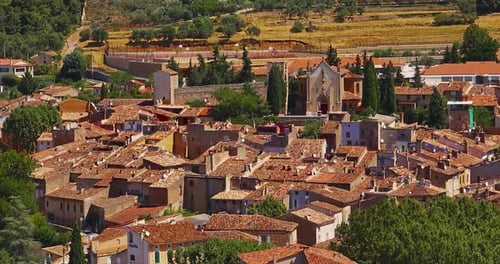 The Ancient Authentic Town of Aups in Provence France with Traditional Architecture