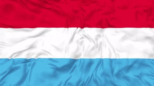 Animated Luxembourg National Flag Waving Seamless Loop