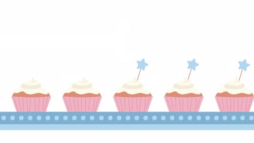 Animierter Loader zum Dekorieren von Cupcakes