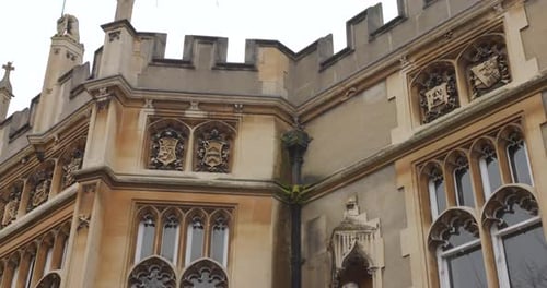 Facade Exterior Of Strawberry Hill House Georgian Gothic Revival Architecture In Twickenham, Greater