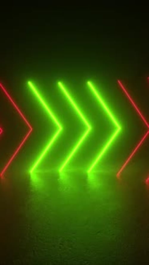 neon colored arrows
