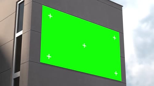 Cartelera Urban Wall — Plantilla de pantalla verde