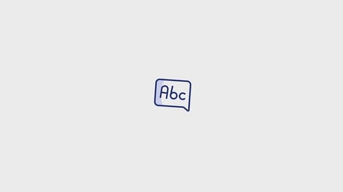 Minimalist Abc Speech Bubble Icon Animation