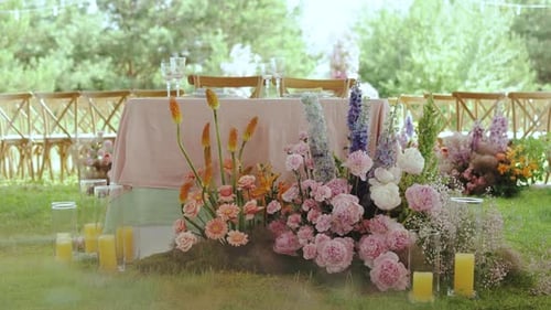 Wedding Reception Decor With Elegant Floral Displays