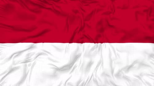 Realistic Flowing Red and White Flag Background