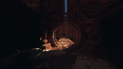 Radiant Gateway Opens to Expansive Protected Castle Viewpoint Scene