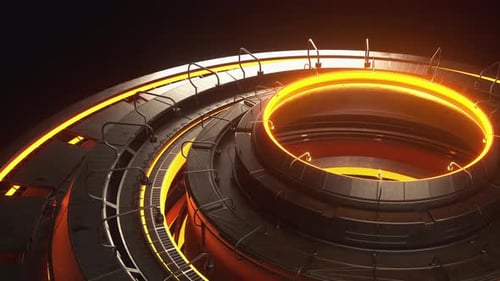 Futuristic Glowing Technology Core Abstract Background