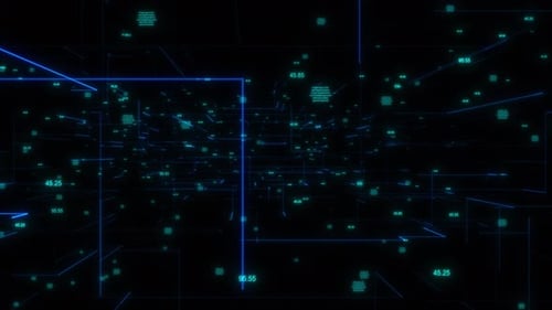 Technology Space Artificial Intelligence Deep Learning Visualization Networks Concept Ai Lines and