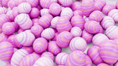Funky Purple Easter Eggs Reveal Background