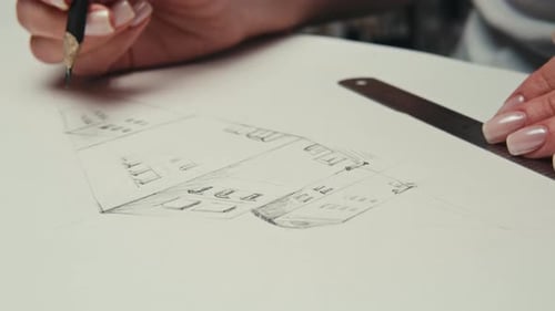 Architectural Sketch in Progress